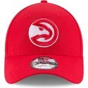 cappellino-visiera-curva-rosso-regolabile-9forty-the-league-di-atlanta-hawks-nba-di-new-era