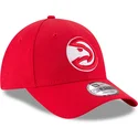 rote-verstellbare-curved-cap-9forty-the-league-der-atlanta-hawks-nba-von-new-era