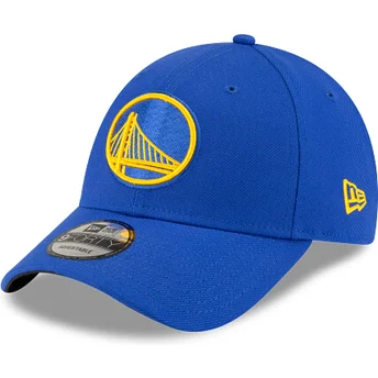 Blå justerbar buet kasket 9FORTY The League fra Golden State Warriors NBA af New Era