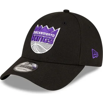 Cappello curvo nero cinghia regolabile 9FORTY The League dei Sacramento Kings NBA di New Era