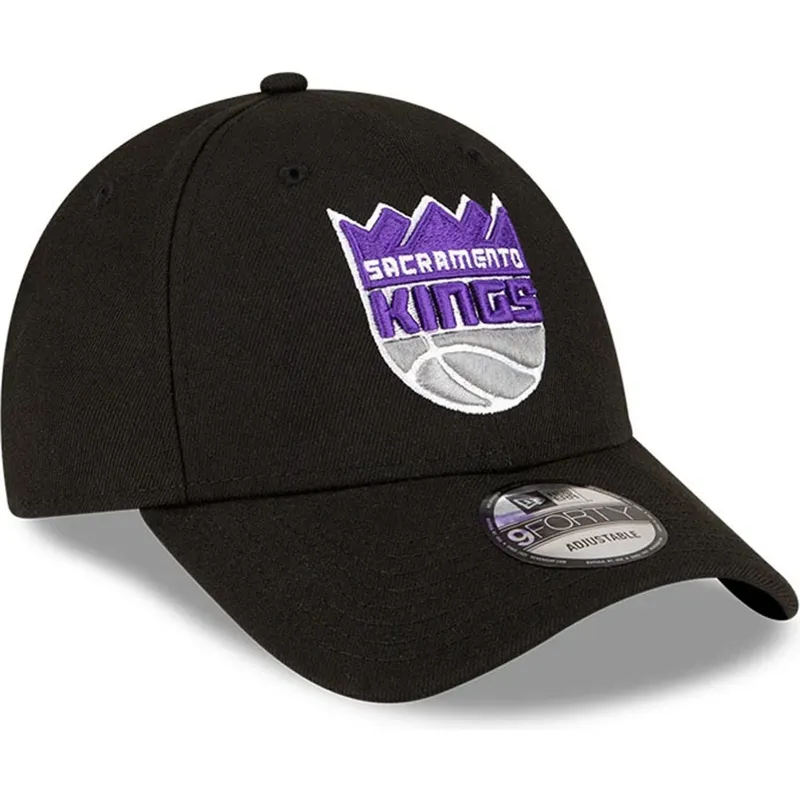 cappellino-visiera-curva-nero-regolabile-9forty-the-league-di-sacramento-kings-nba-di-new-era