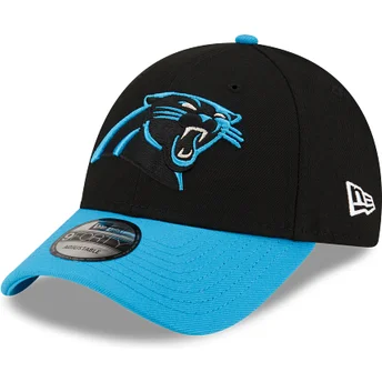 Cappellino curvo nero e blu regolabile 9FORTY The League dei Carolina Panthers NFL di New Era