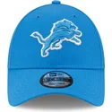 blaue-verstellbare-gebogene-kappe-9forty-the-league-der-detroit-lions-nfl-von-new-era