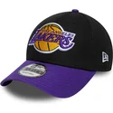 cappelli-curva-nero-cinghia-regolabile-9forty-side-patch-dei-los-angeles-lakers-nba-di-new-era