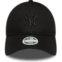 new-era-mlb-new-york-yankees-9twenty-bow-back-damen-verstellbare-schwarze-kappe-mit-schwarzem-logo
