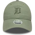 cappellino-curvo-verde-regolabile-da-donna-con-logo-verde-9twenty-linen-dei-detroit-tigers-mlb-di-new-era