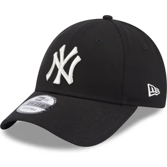 New Era New York Yankees MLB 9FORTY Metallic Logo justerbar sort buet kasket til kvinder