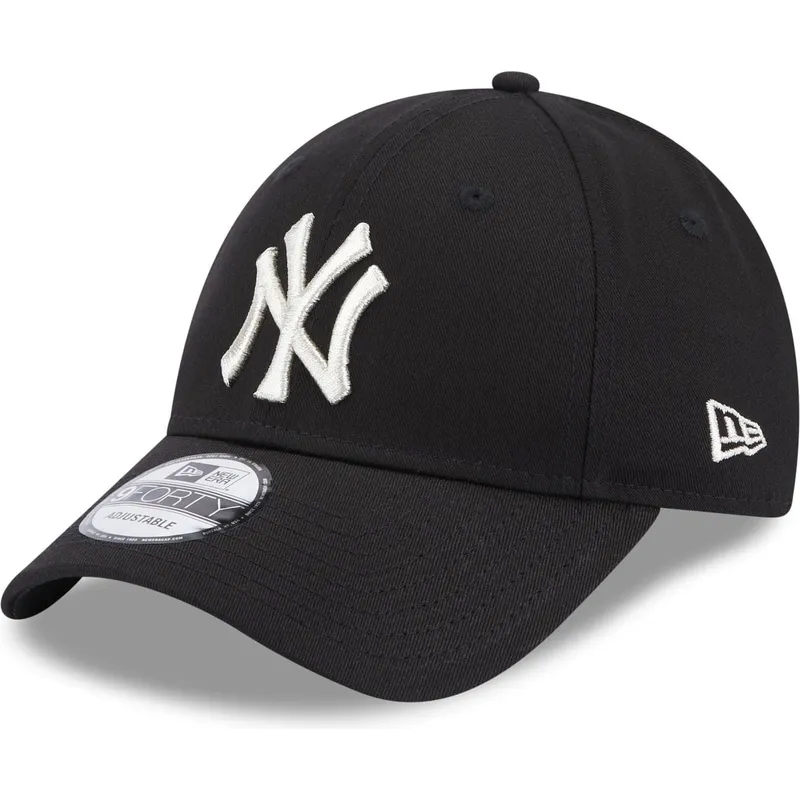 new-era-new-york-yankees-mlb-9forty-metallic-logo-justerbar-svart-bojd-keps-for-dam