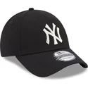 new-era-new-york-yankees-mlb-9forty-metallic-logo-justerbar-sort-buet-kasket-til-kvinder