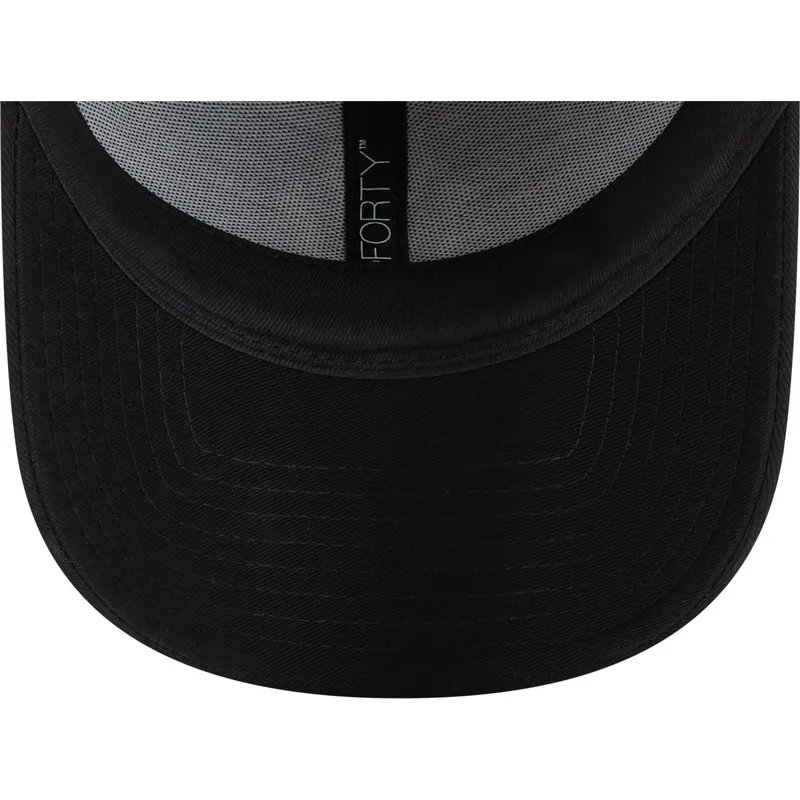 new-era-new-york-yankees-mlb-9forty-metallic-logo-sort-justerbar-kvindekasket-med-buet-skygge