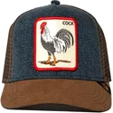 gorra-trucker-brazowa-i-denim-kogut-big-strut-od-goorin-bros