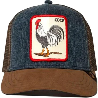 Casquette trucker marron et denim coq Big Strut Goorin Bros.
