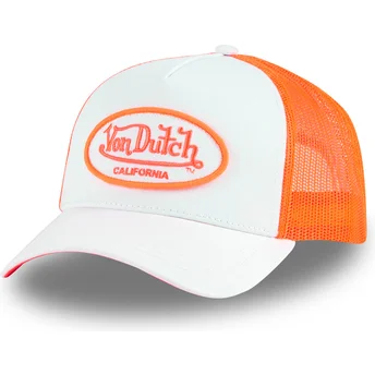 Cappellino trucker bianco e arancione FLUO04 CT di Von Dutch