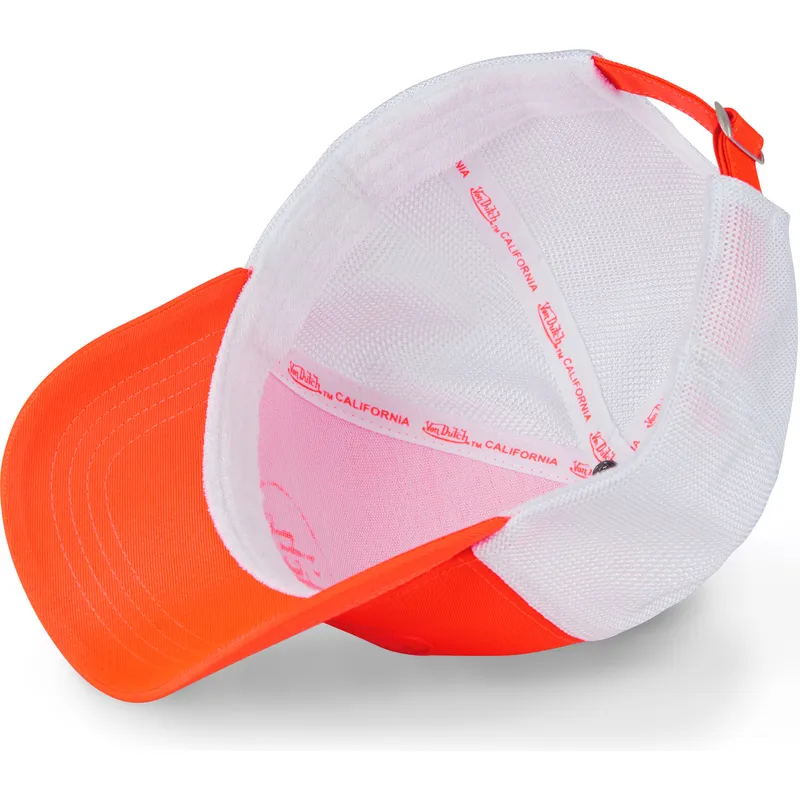 von-dutch-fluo04-orange-og-hvid-trucker-kasket