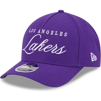 Cappellino viola con visiera curva snapback 9FORTY M-Crown Draft 2025 dei Los Angeles Lakers NBA di New Era