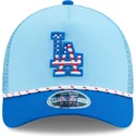 trucker-cap-blau-9forty-m-crown-a-frame-4th-july-los-angeles-dodgers-mlb-von-new-era