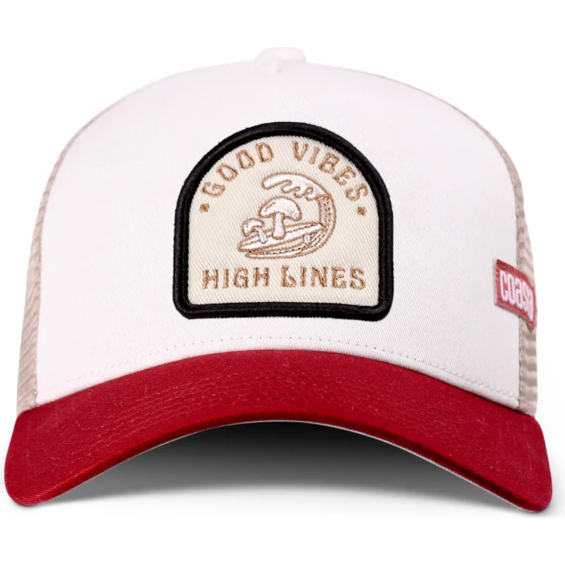 beige-og-rod-trucker-cap-high-lines-hft-fra-coastal