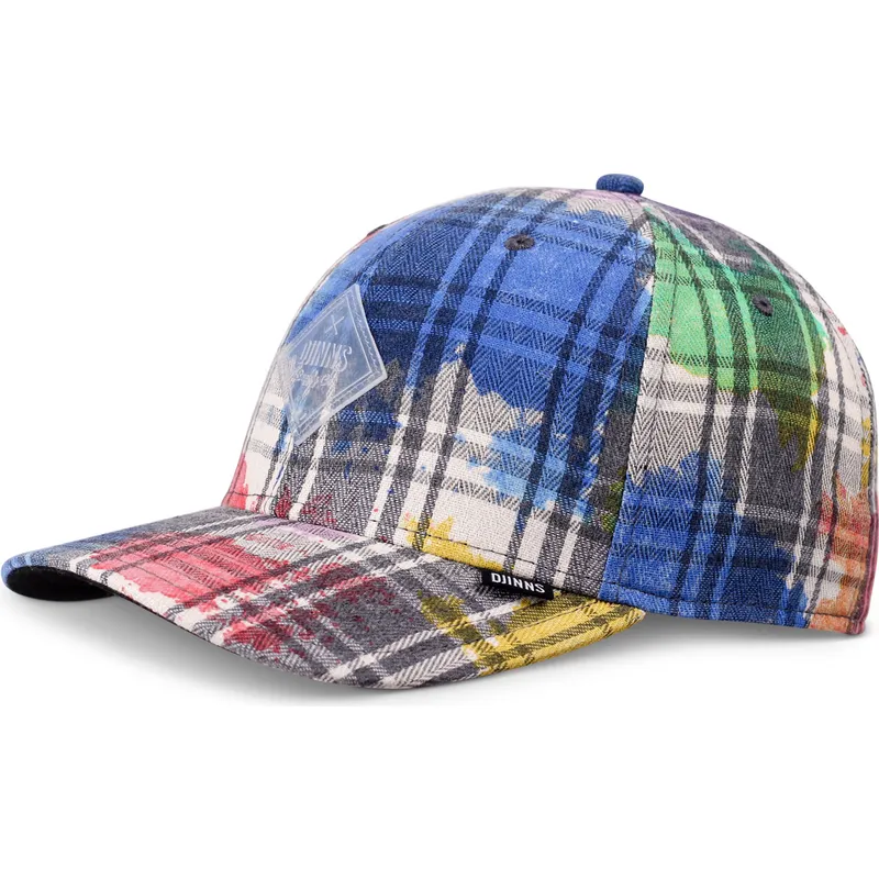 gorra-kurvet-multicolor-snapback-6p-truefit-dirty-check-fra-djinns