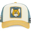 cappellino-trucker-beige-e-blu-jerry-taj6-jer-looney-tunes-di-capslab