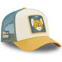 cappellino-trucker-beige-e-blu-jerry-taj6-jer-looney-tunes-di-capslab