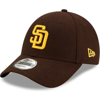 Cappello curvo marrone cinghia regolabile 9FORTY The League dei San Diego Padres MLB di New Era