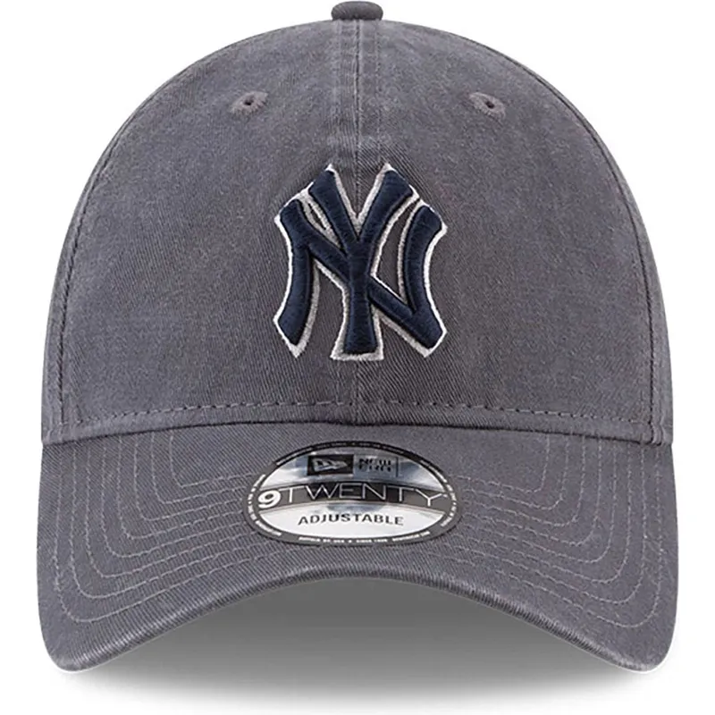 regulowana-szara-czapka-z-zakrzywionym-daszkiem-z-niebieskim-logo-9twenty-core-classics-new-york-yankees-mlb-od-new-era