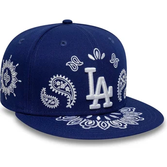 Cappellino piatto blu regolabile 59FIFTY Paisley dei Los Angeles Dodgers MLB di New Era