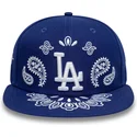 cappello-piatto-blu-chiuso-59fifty-paisley-dei-los-angeles-dodgers-mlb-di-new-era