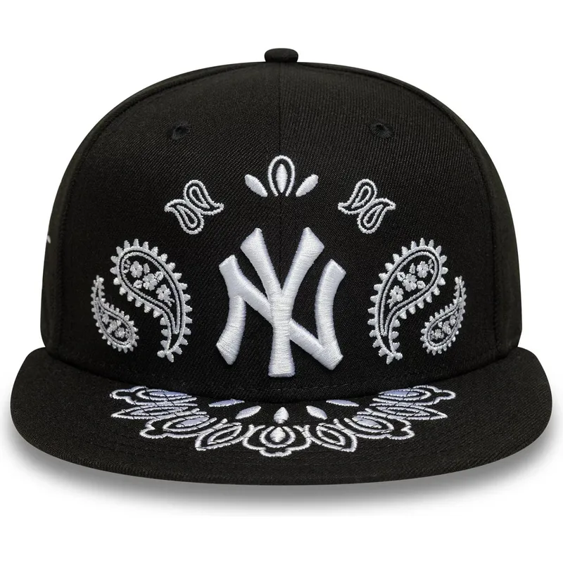 schwarze-enganliegende-59fifty-flatcap-paisley-der-new-york-yankees-mlb-von-new-era