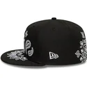cappello-piatto-nero-aderente-59fifty-paisley-dei-new-york-yankees-mlb-di-new-era