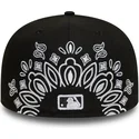 cappello-piatto-nero-aderente-59fifty-paisley-dei-new-york-yankees-mlb-di-new-era