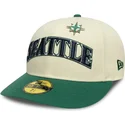 cappellino-curvo-beige-e-verde-regolabile-59fifty-all-star-game-pin-dei-seattle-mariners-mlb-di-new-era