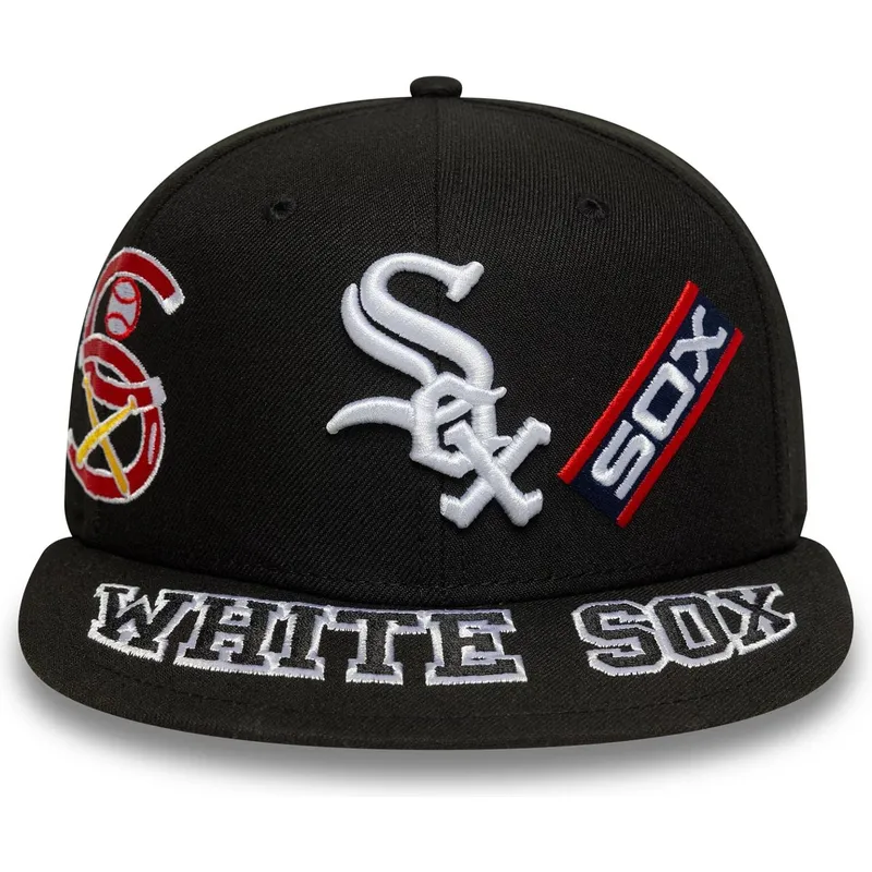 schwarze-enganliegende-59fifty-all-over-flat-cap-der-chicago-white-sox-mlb-von-new-era