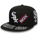 cappello-piatto-nero-regolabile-59fifty-all-over-dei-chicago-white-sox-mlb-di-new-era