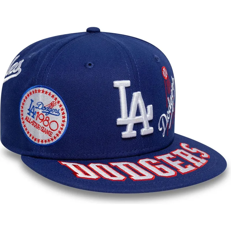 cappello-piatto-blu-chiuso-59fifty-all-over-dei-los-angeles-dodgers-mlb-di-new-era