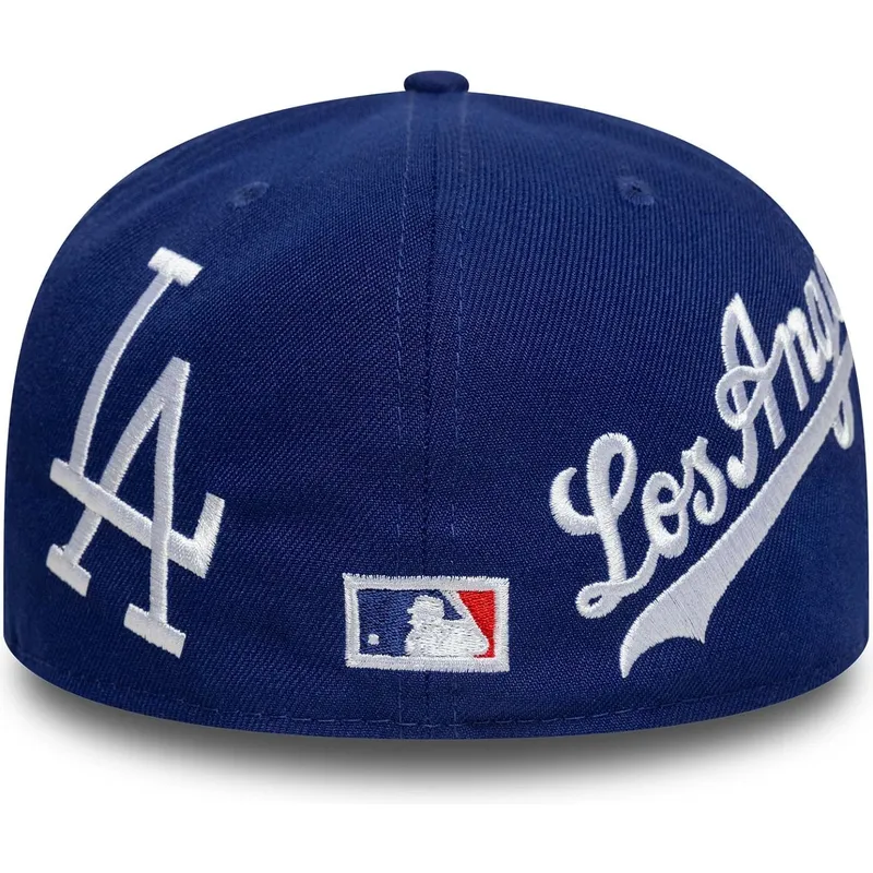 cappello-piatto-blu-chiuso-59fifty-all-over-dei-los-angeles-dodgers-mlb-di-new-era