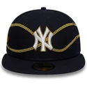 new-era-new-york-yankees-mlb-59fifty-chain-wrap-morkbla-justerad-platt-keps