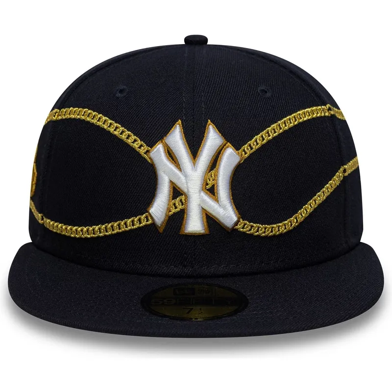 marinbla-platt-keps-justerad-59fifty-chain-wrap-fran-new-york-yankees-mlb-av-new-era