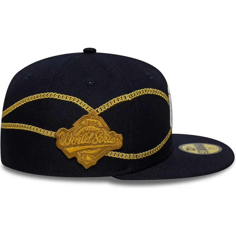 flad-marinebla-tilpasset-59fifty-chain-wrap-kasket-fra-new-york-yankees-mlb-fra-new-era