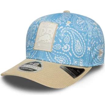 Cappellino curvo blu e beige snapback 9SEVENTY Stretch Snap Lifestyle di Racing Bulls F1 Team Formula 1 di New Era