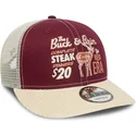 cappellino-snapback-rosso-e-beige-con-visiera-curva-9fifty-cord-di-new-era