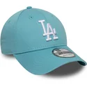 cappellino-visiera-curva-azzurro-regolabile-9forty-league-essential-dei-los-angeles-dodgers-mlb-di-new-era