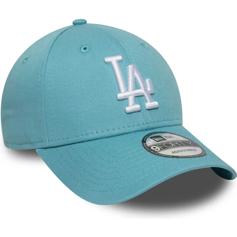 cappellino-visiera-curva-azzurro-regolabile-9forty-league-essential-dei-los-angeles-dodgers-mlb-di-new-era
