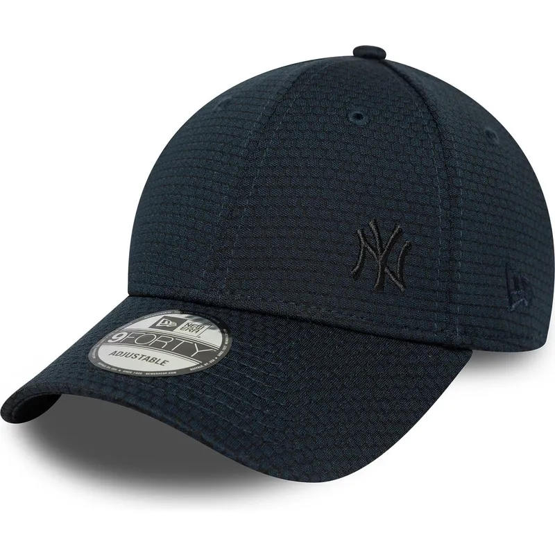 morkbla-snapback-keps-med-bojd-skarm-och-bla-logotyp-9forty-flawless-mesh-new-york-yankees-mlb-fran-new-era
