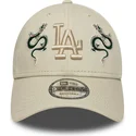 cappellino-con-visiera-curva-beige-regolabile-con-logo-beige-9forty-icon-dragon-dei-los-angeles-dodgers-mlb-di-new-era