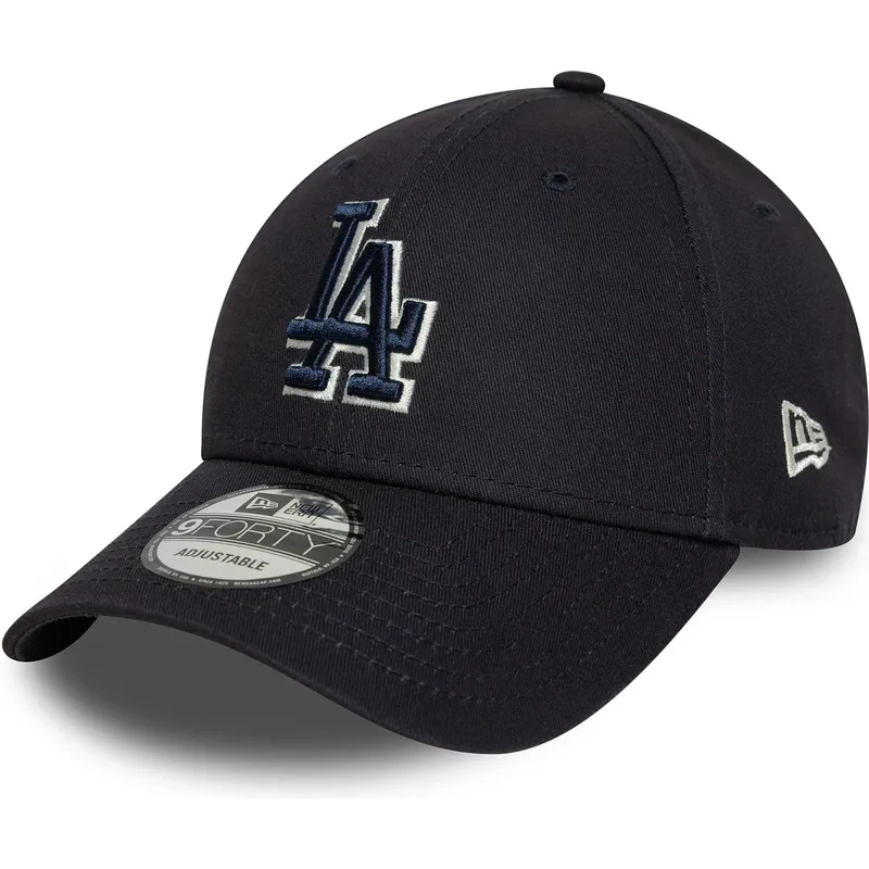 marineblaue-verstellbare-curved-cap-mit-blauem-logo-9forty-team-outline-der-los-angeles-dodgers-mlb-von-new-era