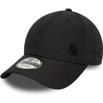 Cappellino curvo nero regolabile con logo nero 9FORTY Tonal Flawless dei New York Yankees MLB di New Era