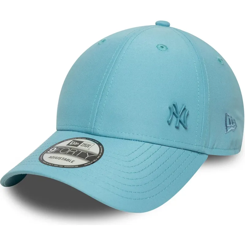 cappellino-con-visiera-curva-azzurro-chiaro-regolabile-con-logo-blu-9forty-tonal-flawless-di-new-york-yankees-mlb-di-new-era