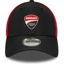 cappellino-curvo-nero-e-rosso-regolabile-9forty-logo-di-ducati-motor-motogp-di-new-era