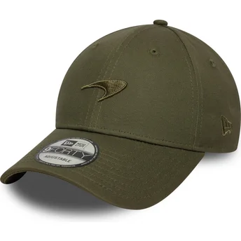Verstellbare grüne Curved Cap mit grünem Logo 9FORTY Seasonal von McLaren Racing Formula 1 von New Era